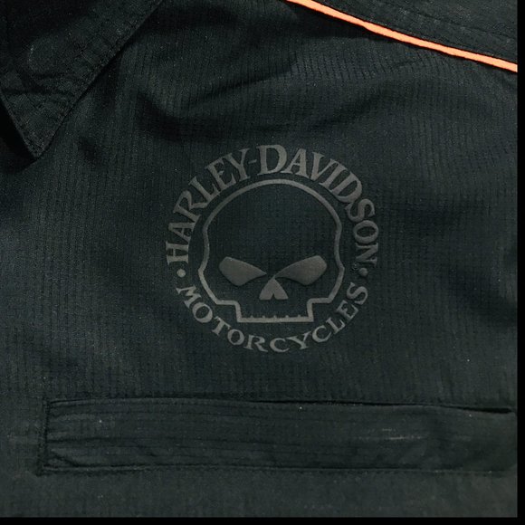 Harley Davidson Vented Performance Willie G Skull Black Shirt Men's Size Medium - Picture 4 of 8